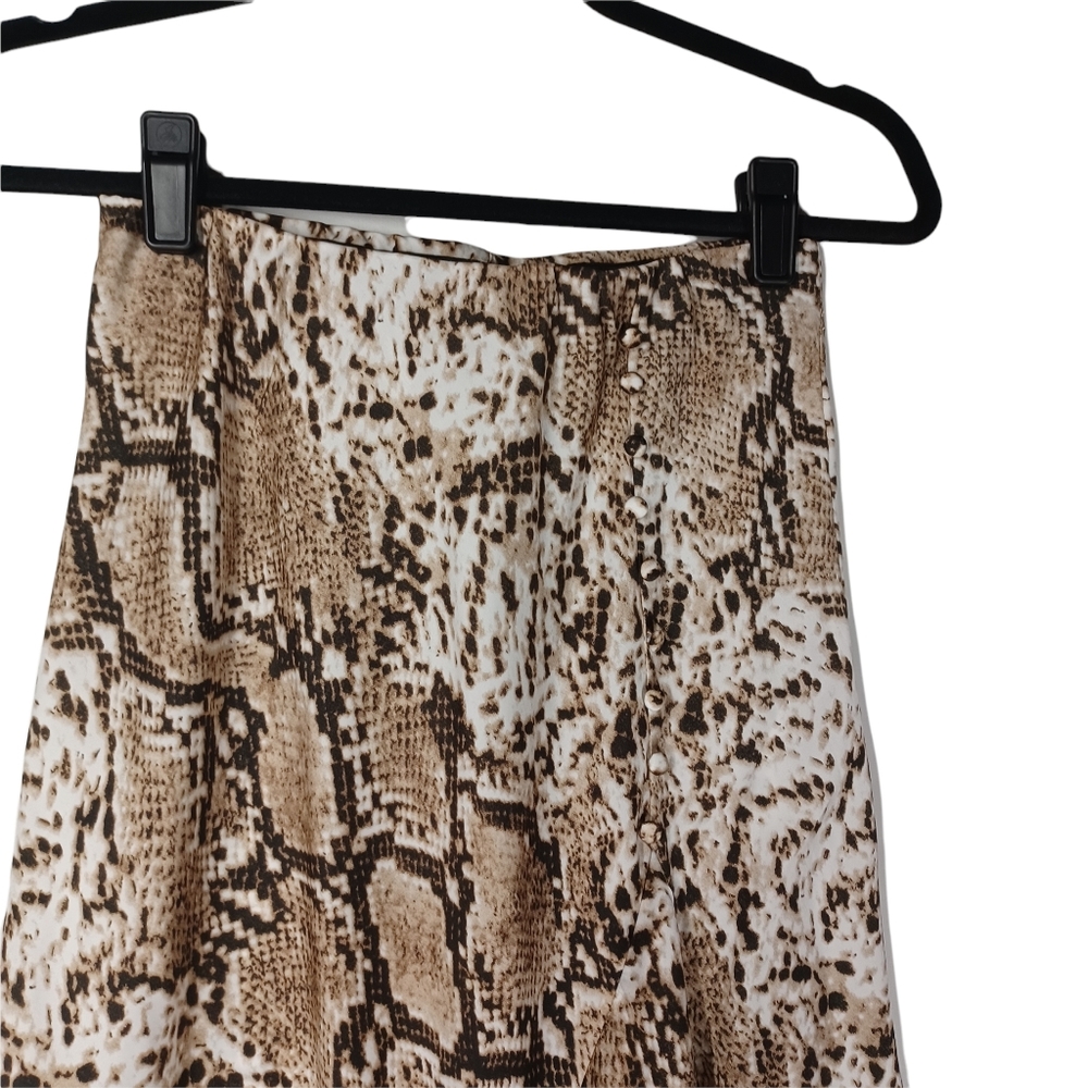 Code X Mode Snakeskin Print Asymmetrical Ruffle H… - image 3